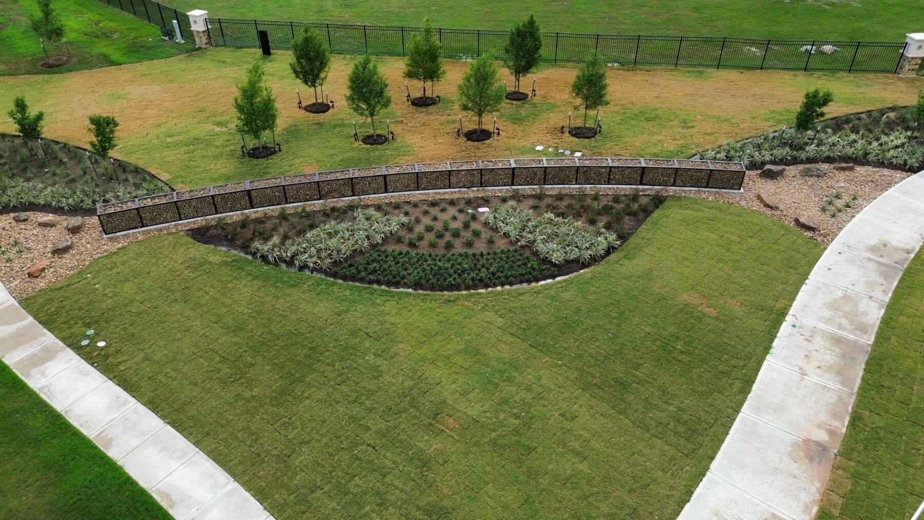 Briarley primary entry monument from above